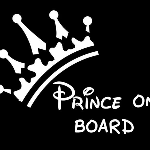 prince on board crown Vinyl Decal Sticker - Picture 1 of 1